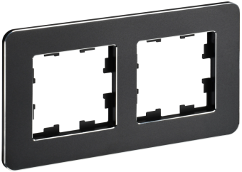 Рамка 2-я Металл Черный Brite