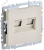 Розетка RJ45+RJ45 кат.5Е С/У Бежевый Brite