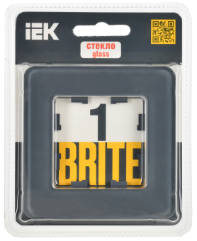 Рамка 1-я Стекло Графит Brite