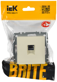 Розетка RJ45 кат.6 С/У Бежевый Brite