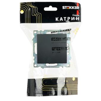 Выключатель 1-кл 10А С/У Черный Катрин