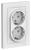 Розетка 2-м 16А С/У З/К в сборе с рамкой Лотос AtlasDesign Розетка 2-м 16А С/У З/К в сборе с рамкой Лотос AtlasDesign