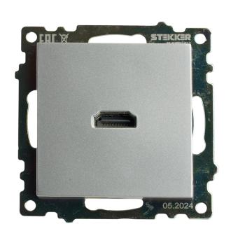 Розетка HDMI Серебро Катрин