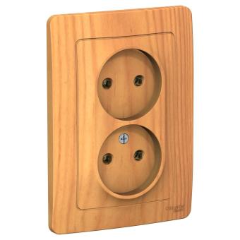 Розетка 2-м 16А С/У Ясень Blanca