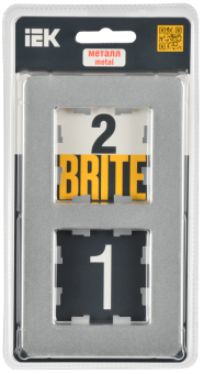 Рамка 2-я Металл Алюминий Brite