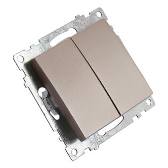 Выключатель 2-кл 10А С/У Шампань Катрин