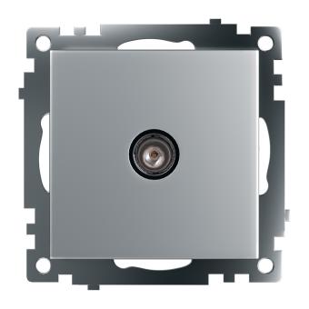 Розетка TV антенна С/У Серебро Катрин