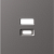Накладка для USB розеток Матовый титан A07