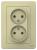 Розетка 2-м 16А С/У Бежевый Blanca
