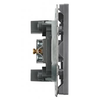 Розетка TV антенна С/У Платиново-серый Эмили