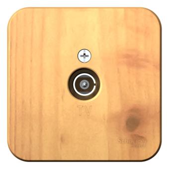 Розетка TV антенна О/У изолирующая пластина Ясень Blanca