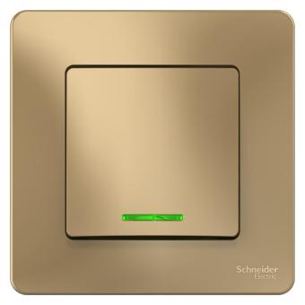 Выключатель 1-кл 10А C/У с индикатором Титан Blanca