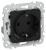 Розетка 1-м 16А С/У З/К со шторками+USB A+С 20Вт Б/К Черный FLITE