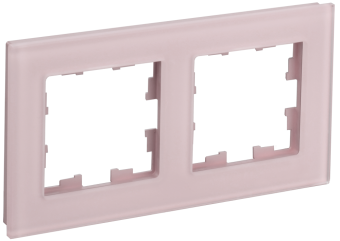 Рамка 2-я Стекло Розовый матовый Brite