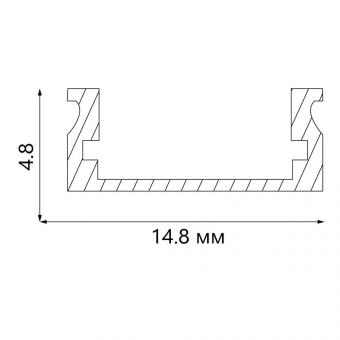 Профиль для светодиодной ленты накладной кгруглый узкий 2м САВ282 Feron