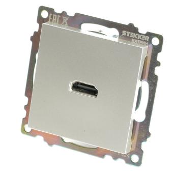 Розетка HDMI Серебро Катрин