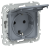 Розетка 1-м 16А С/У З/К со шторками с крышкой IP44 Б/К Маренго FLITE