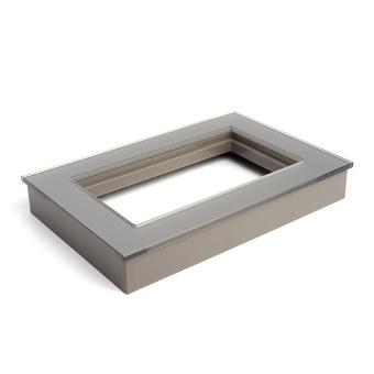 Рамка 2-я без перемычки стекло Серебро Катрин