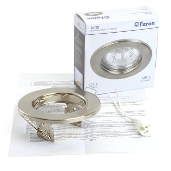 Светильник встраиваемый  DL10/DL3201 MR16 50W G5.3 титан Feron