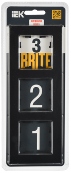 Рамка 3-я Стекло Черный матовый Brite