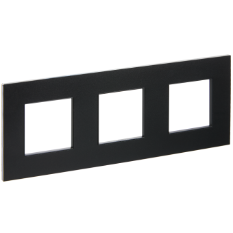Рамка 3-я Металл Черный Skandy
