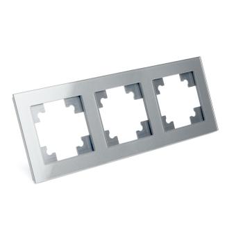Рамка 3-я стекло Серебро Катрин