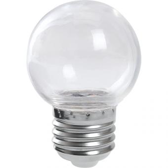Лампа светодиодная 1W Е27 G45  2700K шар LB-37 прозрачный Feron