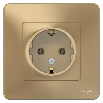 Розетка 1-м 16А С/У З/К Титан Blanca