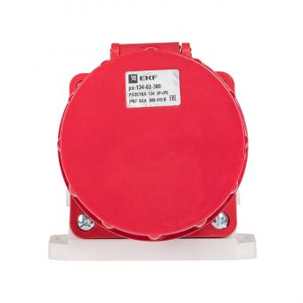 Розетка 134 3Р+РЕ 63А 380В IP 67 EKF