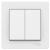 Выключатель 2-кл 10А С/У в сборе с рамкой Лотос AtlasDesign
