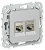 Розетка RJ45+RJ11 кат.5Е STP С/У Алюминий FLITE