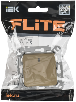 Переключатель 1-кл 10А С/У проходной с индикатором Хаки FLITE