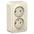 Розетка 2-м 16А О/У изолирующая пластина Молочный Blanca