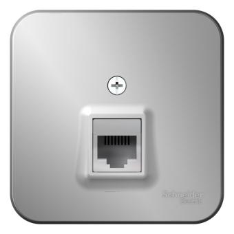 Розетка RJ45 кат.5Е О/У Алюминий Blanca