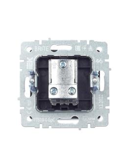 Розетка TV антенна С/У проходная Сталь Brite