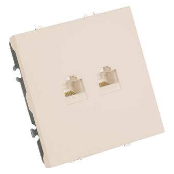 Розетка RJ45+RJ45 С/У Кашемир Эмили