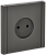 Розетка 1-м 10А С/У винтовое крепление Серый Forte&Piano