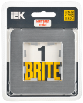 Рамка 1-я Металл Алюминий RE AL Brite