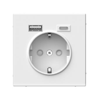 Розетка USB A+C, 5В/2,4А/3,0А, 2х5В/1,5А, Белый ARTGALLERY