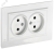 Розетка 2-м 10А С/У в сборе Белый Brite