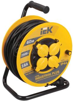 Удлинитель на катушке 40м 4 гн. ПВС 3*1,5 УК40 ИЭК IP44 Industrial plu