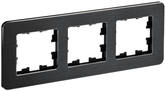 Рамка 3-я Металл Черный RE AL Brite