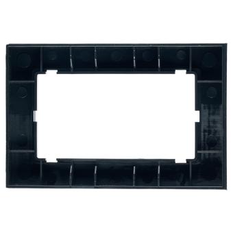Рамка  2-я без перемычки стекло Черный матовый Катрин