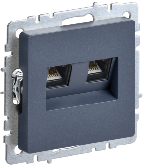 Розетка RJ45+RJ45 кат.5Е С/У Маренго Brite