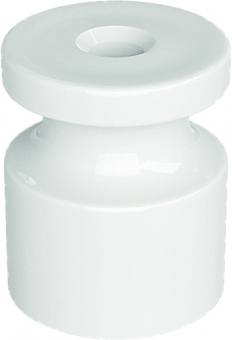 Изолятор универсальный пластиковый, цвет - белый (10шт/уп) розничная упаковка