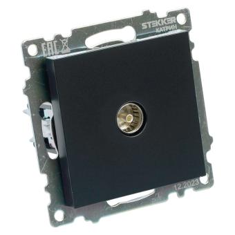 Розетка TV антенна С/У Черный Катрин