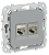 Розетка RJ45+RJ11 кат.6 STP С/У Серый FLITE