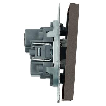 Выключатель 2-кл 10А С/У Антрацит Эмили