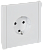 Розетка 1-м 16А С/У З/К со шторками Белый Forte&Piano