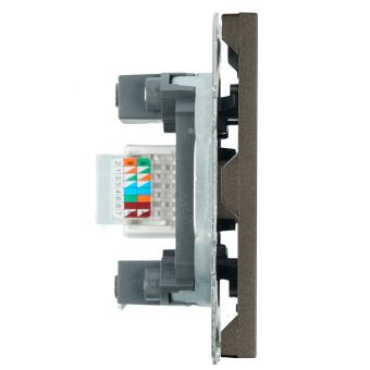 Розетка RJ-45 С/У Антрацит Эмили